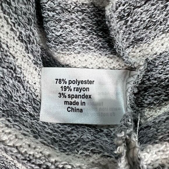 Lane Bryant Off Shoulder Sweater Womens Size 22/24 Grey Stripe Knit Comfort - Picture 7 of 8